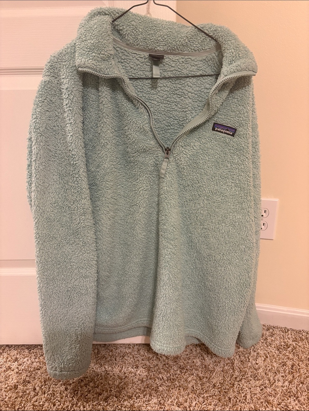 Patagonia Sherpa Quarter-Zip Pullover - Mint Green